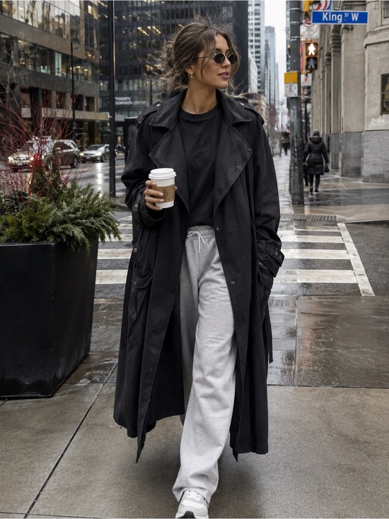 Zara Jackets & Blazers - Zara Black Long Denim Trench Coat - Women